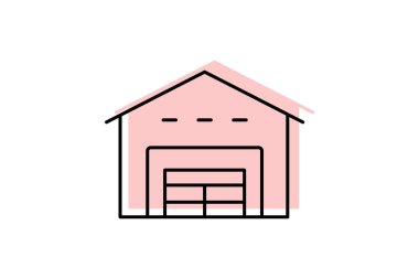 Depolama Tesisi, vektör, piksel mükemmel, illüstratör dosyası