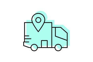 Nakliye Merkezi, vektör, piksel mükemmel, illüstratör dosyası