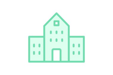 Şirket Kampüsü, vektör, piksel mükemmel, illüstratör dosyası