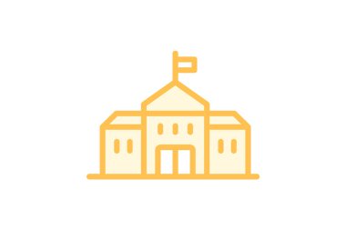 Belediye Binası, vektör, piksel mükemmel, illüstratör dosyası