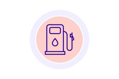 Benzin istasyonu, vektör, piksel mükemmel, illüstratör dosyası