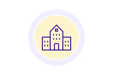 Şirket Kampüsü, vektör, piksel mükemmel, illüstratör dosyası