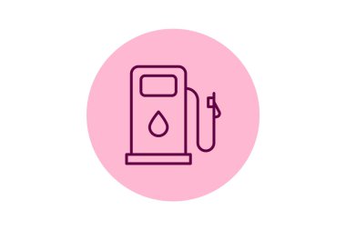 Benzin istasyonu, vektör, piksel mükemmel, illüstratör dosyası