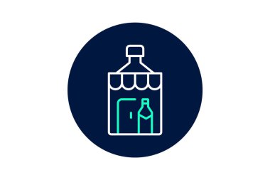 Likör Deposu, vektör, piksel mükemmel, illüstratör dosyası