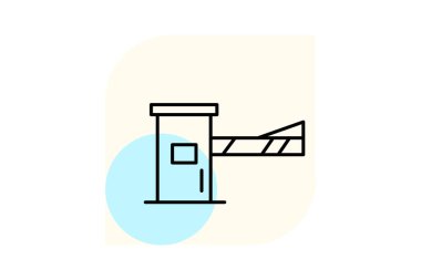 Toll Booth, vektör, piksel mükemmel, illüstratör dosyası