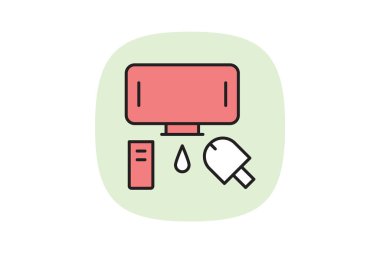 Elektronik Depolama, vektör, piksel mükemmel, illüstratör dosyası