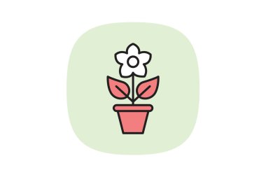 Çiçek, vektör, piksel mükemmel, illüstratör dosyası