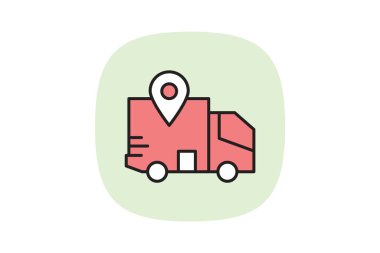 Nakliye Merkezi, vektör, piksel mükemmel, illüstratör dosyası