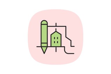 Mimarlık Firması, vektör, piksel mükemmel, illüstratör dosyası