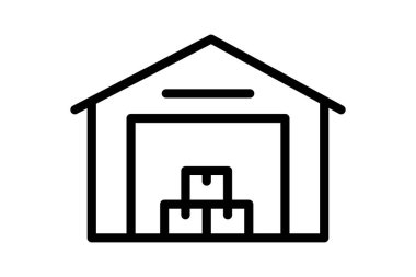 Depo Tesisi, vektör, piksel mükemmel, illüstratör dosyası