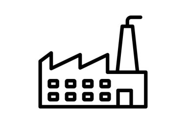 Fabrika Binası, vektör, piksel mükemmel, illüstratör dosyası