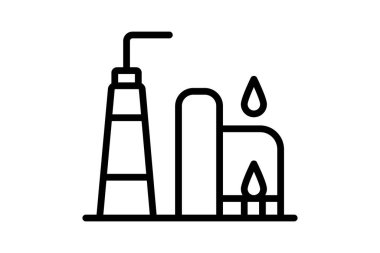 Yağ Rafinerisi, vektör, piksel mükemmel, illüstratör dosyası