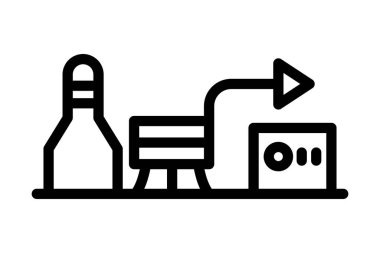 Gıda İşleme Tesisi, vektör, piksel mükemmel, illüstratör dosyası