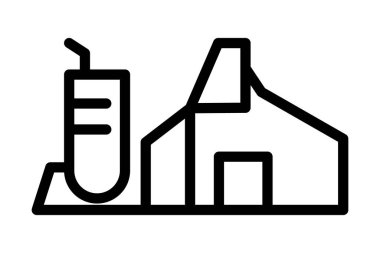 Çimento Fabrikası, vektör, piksel mükemmel, illüstratör dosyası