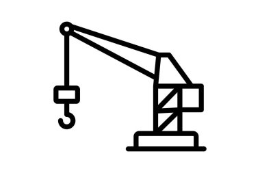 Endüstriyel Crane, vektör, piksel mükemmel, illüstratör dosyası