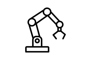 Endüstriyel Robot, vektör, piksel mükemmel, illüstratör dosyası