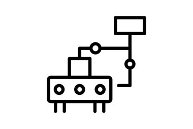 Endüstriyel Bilgisayar, vektör, piksel mükemmel, illüstratör dosyası