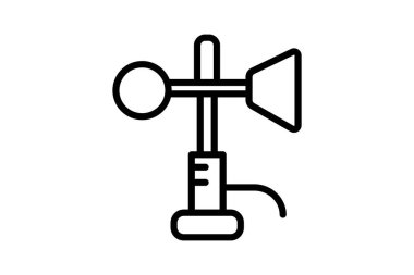 Endüstriyel Anemometre, vektör, piksel mükemmel, illüstratör dosyası