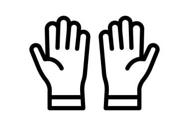 Endüstriyel Güvenlik Eldiveni, vektör, piksel mükemmel, illüstratör dosyası