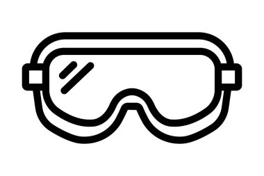 Endüstriyel Güvenlik Gözlüğü, vektör, piksel mükemmel, illüstratör dosyası