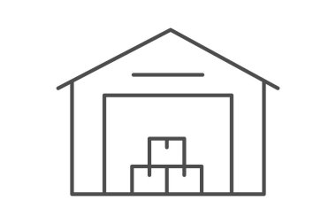 Depo Tesisi, vektör, piksel mükemmel, illüstratör dosyası