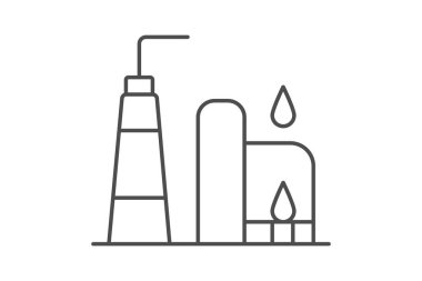 Yağ Rafinerisi, vektör, piksel mükemmel, illüstratör dosyası