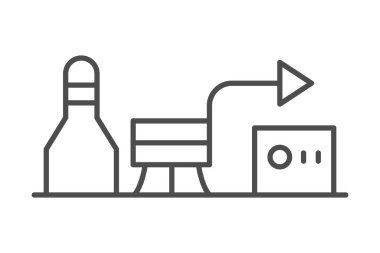 Gıda İşleme Tesisi, vektör, piksel mükemmel, illüstratör dosyası