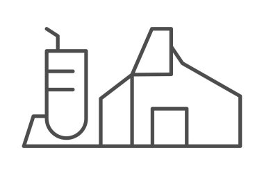 Çimento Fabrikası, vektör, piksel mükemmel, illüstratör dosyası