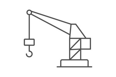 Endüstriyel Crane, vektör, piksel mükemmel, illüstratör dosyası