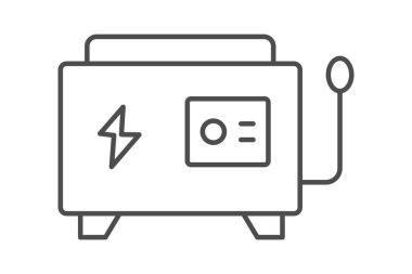 Endüstriyel Jeneratör, vektör, piksel mükemmel, illüstratör dosyası