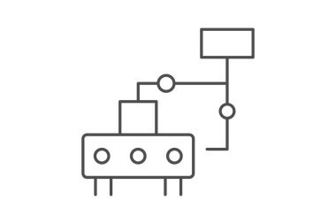 Endüstriyel Bilgisayar, vektör, piksel mükemmel, illüstratör dosyası