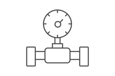 Endüstriyel Akış Ölçer, vektör, piksel mükemmel, illüstratör dosyası
