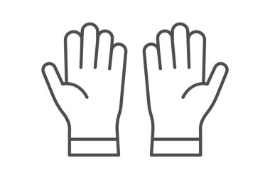 Endüstriyel Güvenlik Eldiveni, vektör, piksel mükemmel, illüstratör dosyası