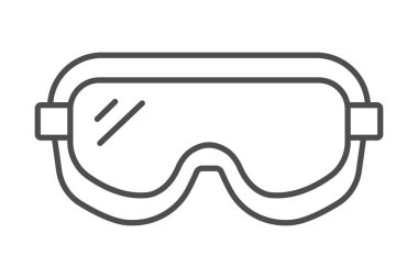 Endüstriyel Güvenlik Gözlüğü, vektör, piksel mükemmel, illüstratör dosyası