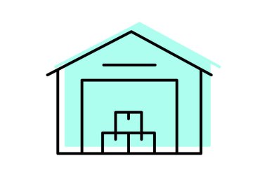 Depo Tesisi, vektör, piksel mükemmel, illüstratör dosyası