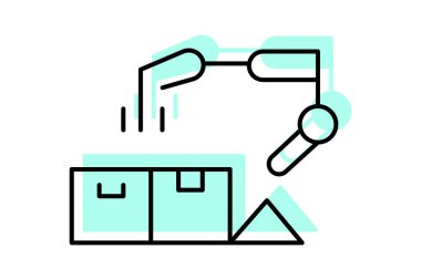 Elektronik Fabrikası, vektör, piksel mükemmel, illüstratör dosyası