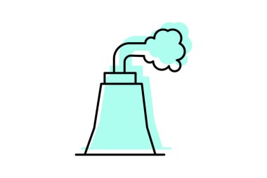 Atık Yakma Tesisi, vektör, piksel mükemmel, illüstratör dosyası