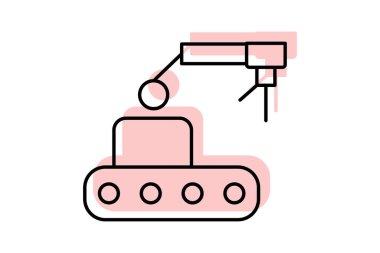 Assembly Line, vektör, piksel mükemmel, illüstratör dosyası