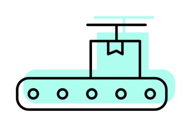 Taşıyıcı Kayış Sistemi, vektör, piksel mükemmel, illüstratör dosyası