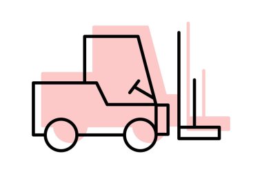 Forklift, vektör, piksel mükemmel, çizer dosyası
