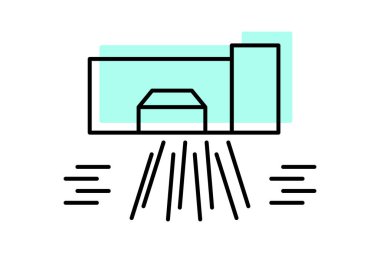 Endüstriyel havalandırma, vektör, piksel mükemmel, illüstratör dosyası