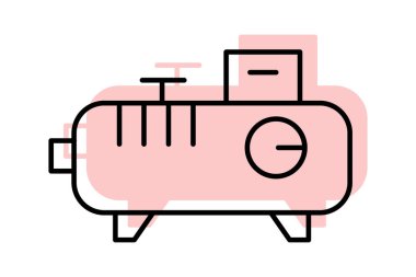 Endüstriyel sıkıştırıcı, vektör, piksel mükemmel, illüstratör dosyası