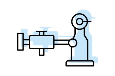 Endüstriyel Pompa, vektör, piksel mükemmel, illüstratör dosyası