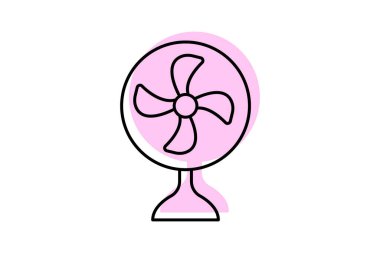 Endüstriyel fan, vektör, piksel mükemmel, illüstratör dosyası