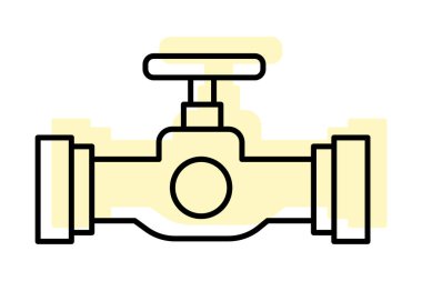 Endüstriyel valf, vektör, piksel mükemmel, illüstratör dosyası