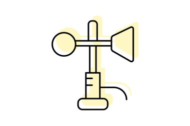 Endüstriyel Anemometre, vektör, piksel mükemmel, illüstratör dosyası