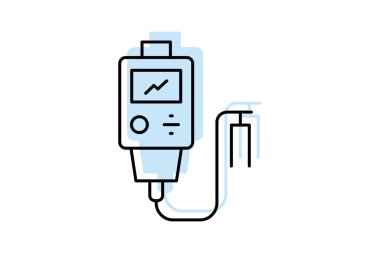 Endüstriyel iletkenlik ölçer, vektör, piksel mükemmel, illüstratör dosyası