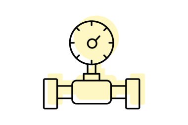 Endüstriyel Akış Ölçer, vektör, piksel mükemmel, illüstratör dosyası