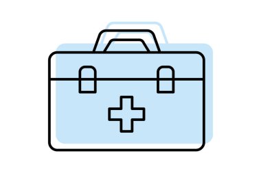 Endüstriyel ilk yardım kiti, vektör, piksel mükemmel, illüstratör dosyası