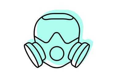 Endüstriyel Solunum, vektör, piksel mükemmel, illüstratör dosyası